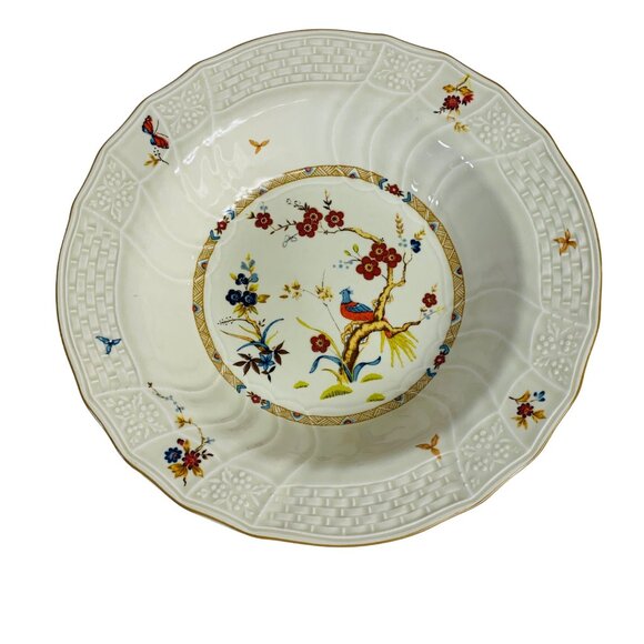 Mikasa Shangri La Serving Bowl 10" Bird Floral Butterfly Design VTG Decorative - Picture 12 of 12